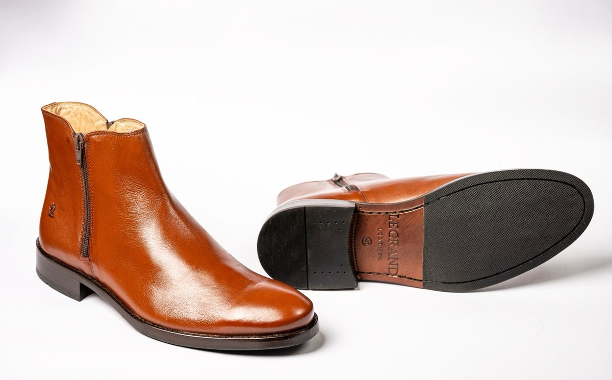 Zipper Boot - Tan