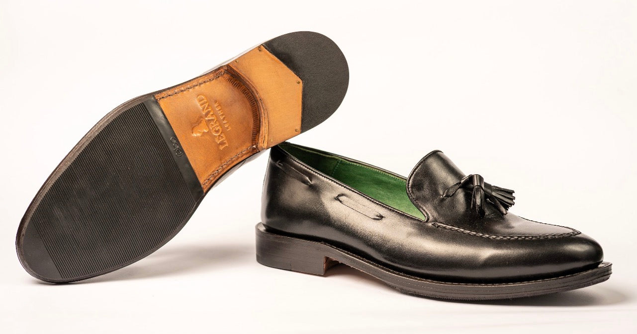 Tassel Loafer em Cromo Alemão - Preto – Legrand Leather®