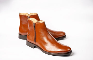 Zipper Boot - Tan
